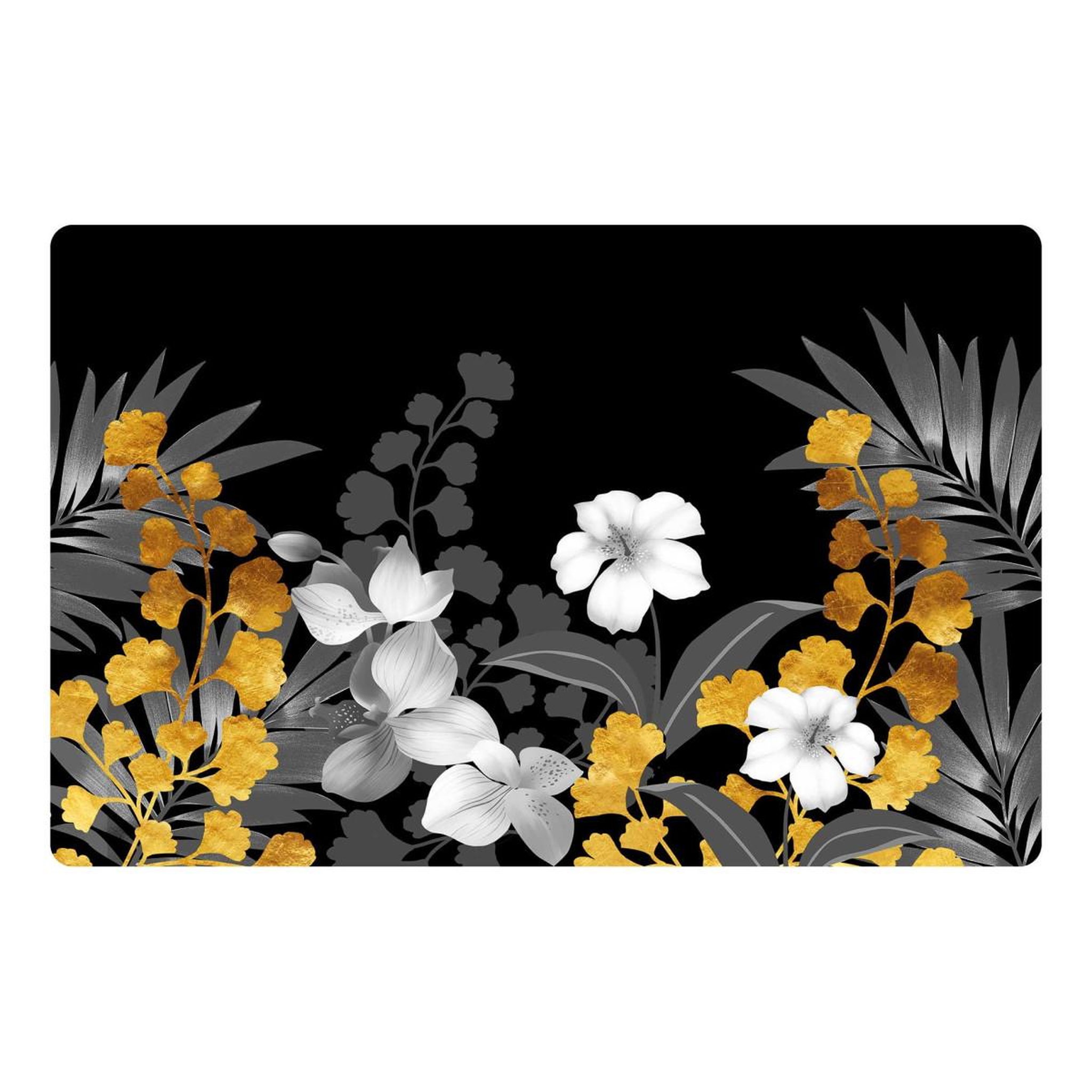 Douceur d'Intérieur Set de table imprimé  kely  28x44cm noir