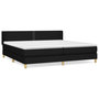 Voir la diapositive 1 : VIDAXL Sommier a lattes de lit avec matelas Noir 200x200 cm Tissu