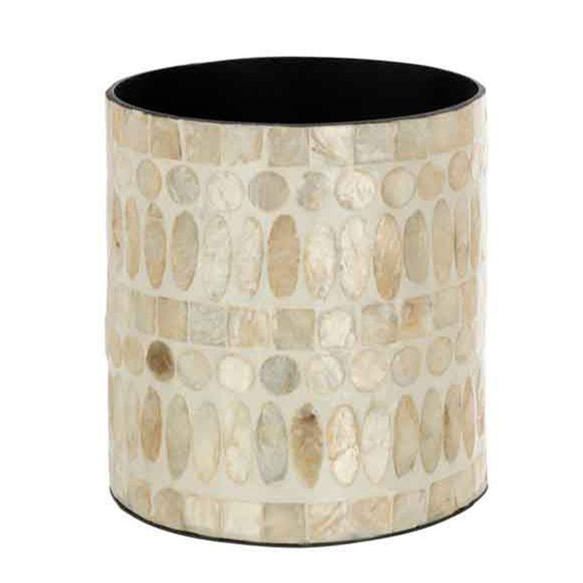 J-LINE Cache-Pot Imprimé Design  Delta  15cm Beige