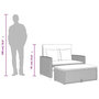 Voir la diapositive 6 : VIDAXL Canape de jardin 2 places coussins gris resine tressee&acacia