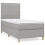 Voir la diapositive 2 : VIDAXL Sommier a lattes de lit avec matelas Gris clair 80x200 cm Tissu