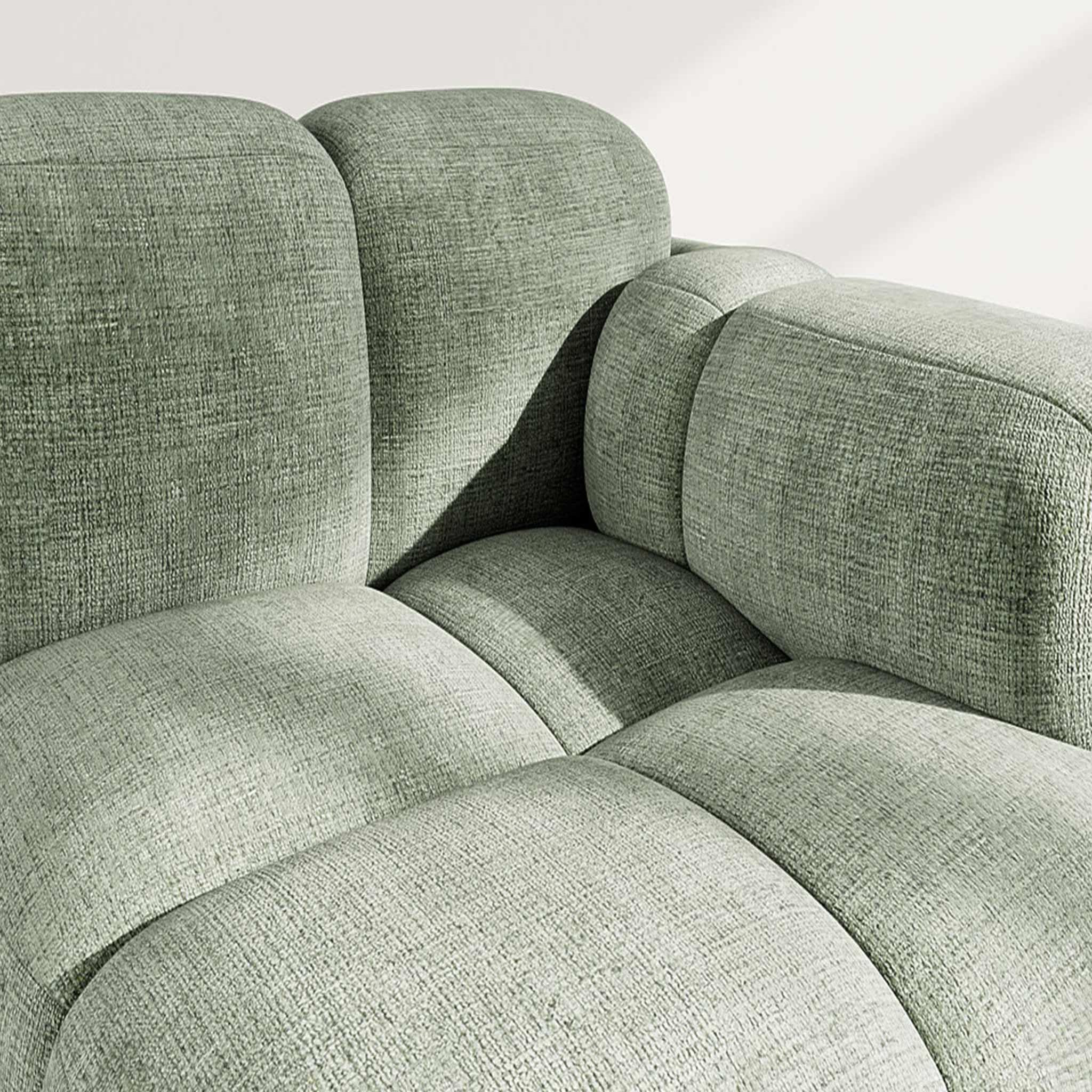 Voir la diapositive 4 : BEST MOBILIER Grace - module d'assise droit en velours texturé
