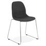 Voir la diapositive 1 : Paris Prix Chaise Design en Tissu  Sluna  85cm Gris Foncé & Chromé