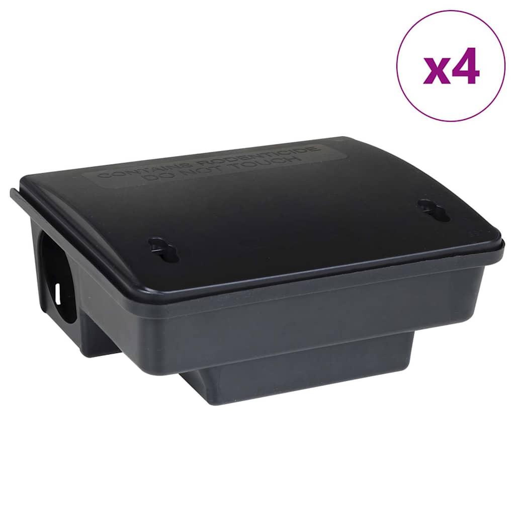 Voir la diapositive 2 : VIDAXL Pieges a souris 4 pcs noir 23x19x9,5 cm