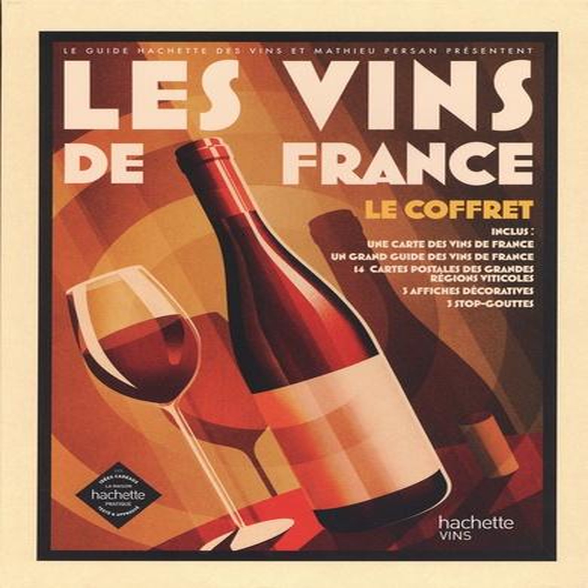 LES VINS DE FRANCE. LE COFFRET. AVEC 1 CARTE DES VINS, 14 CARTES POSTALES, 3 STOP-GOUTTES, 3 AFFICHES ET LE GRAND GUIDE DES VINS DE FRANCE, EDITION COLLECTOR, Cobbold David