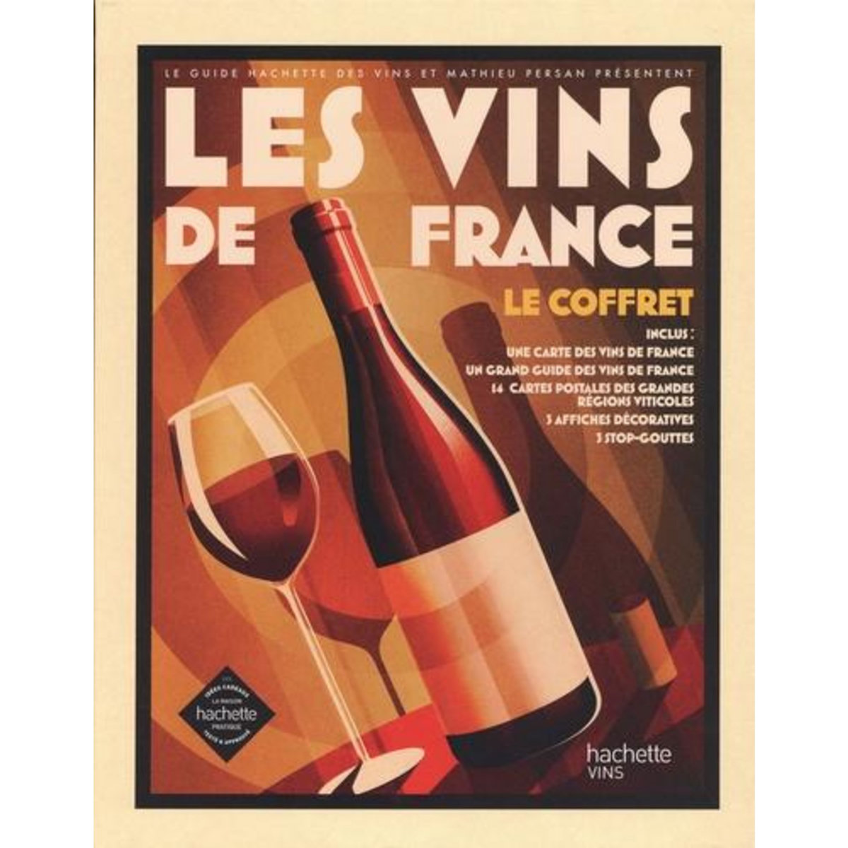 LES VINS DE FRANCE. LE COFFRET. AVEC 1 CARTE DES VINS, 14 CARTES POSTALES, 3 STOP-GOUTTES, 3 AFFICHES ET LE GRAND GUIDE DES VINS DE FRANCE, EDITION COLLECTOR, Cobbold David