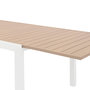 Voir la diapositive 3 : SWEEEK Table de jardin extensible aluminium + 10 assises blanc - Elora / Amara