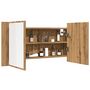 Voir la diapositive 5 : VIDAXL Armoire a miroir LED chene artisanal 90x12x45cm bois ingenierie