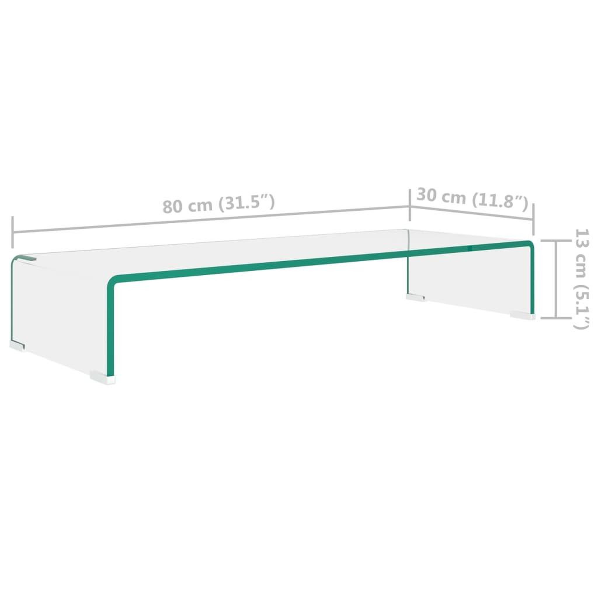 Voir la diapositive 6 : VIDAXL Meuble TV/pour moniteur 80x30x13 cm verre transparent