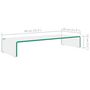 Voir la diapositive 6 : VIDAXL Meuble TV/pour moniteur 80x30x13 cm verre transparent