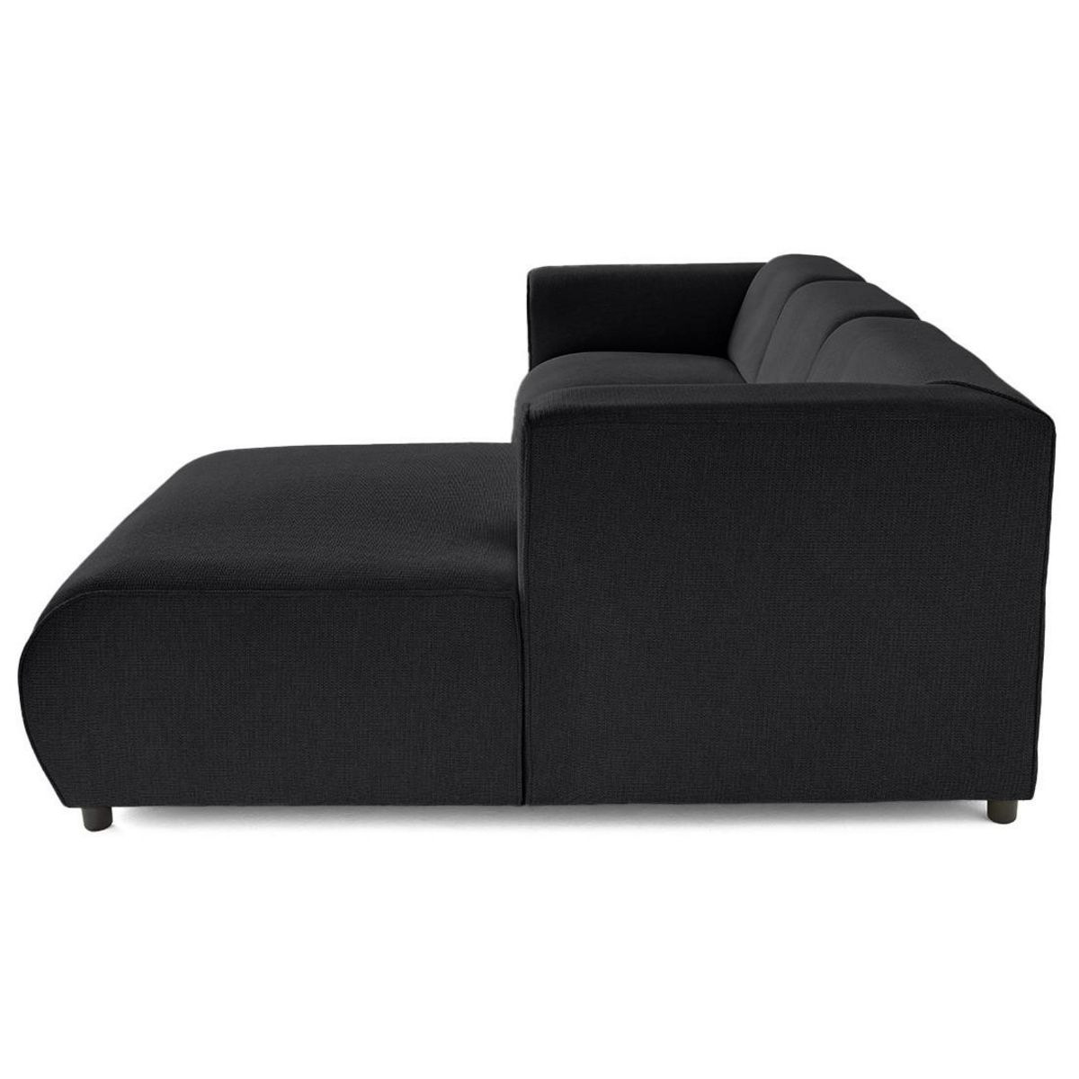 LISA DESIGN Suaro - canapé modulable d'angle droit 4 places en tissu texturé