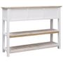 Voir la diapositive 5 : VIDAXL Buffet Blanc et marron 108x30x76 cm Bois de Paulownia massif