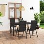Voir la diapositive 1 : VIDAXL Ensemble a manger de jardin 5 pcs noir et marron