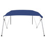 Voir la diapositive 2 : VIDAXL Auvent bimini a 4 arceaux Bleu 243x196x137 cm