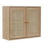 Voir la diapositive 4 : The Home Deco Factory Armoire murale 2 portes Bali en cannage - Marron