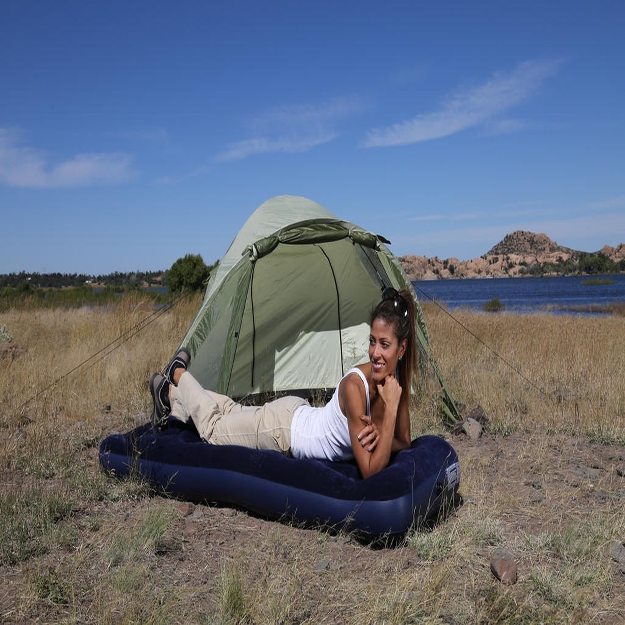 Voir la diapositive 4 : BESTWAY Matelas gonflable de camping - 1 personne - 185x76x22cm - PAVILLO™