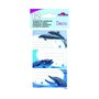  12 étiquettes adhésives scolaires - Rectangle - Photos de dauphins