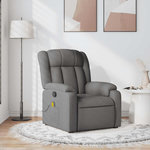 VIDAXL Fauteuil de massage inclinable Gris fonce Tissu