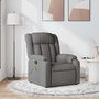 Voir la diapositive 1 : VIDAXL Fauteuil de massage inclinable Gris fonce Tissu