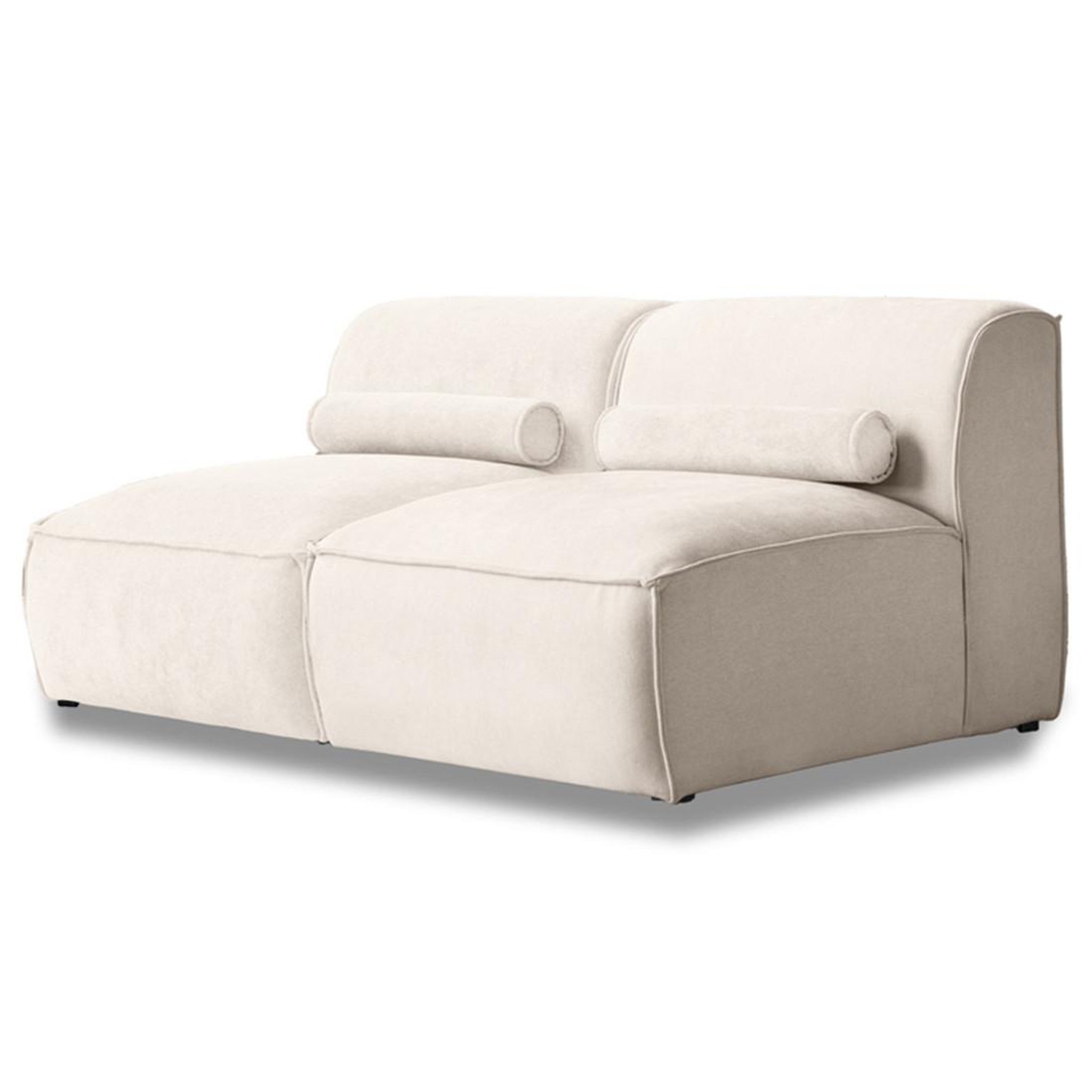 Voir la diapositive 1 : BEST MOBILIER Felix - canapé modulable 2 places en tissu texturé