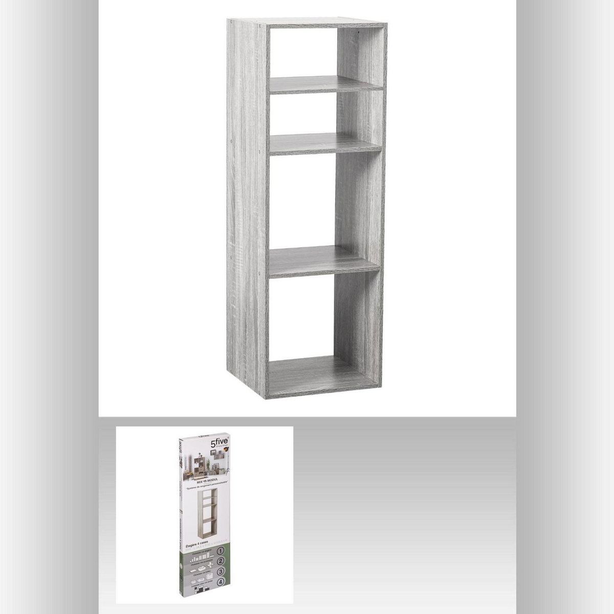 ATMOSPHERA Etagère rectangulaire 4 cases Mix