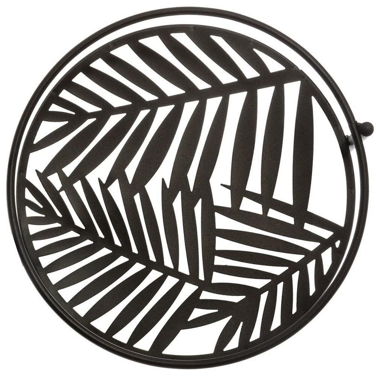 ATMOSPHERA Lot de 3 portes plante en métal Leaf noir