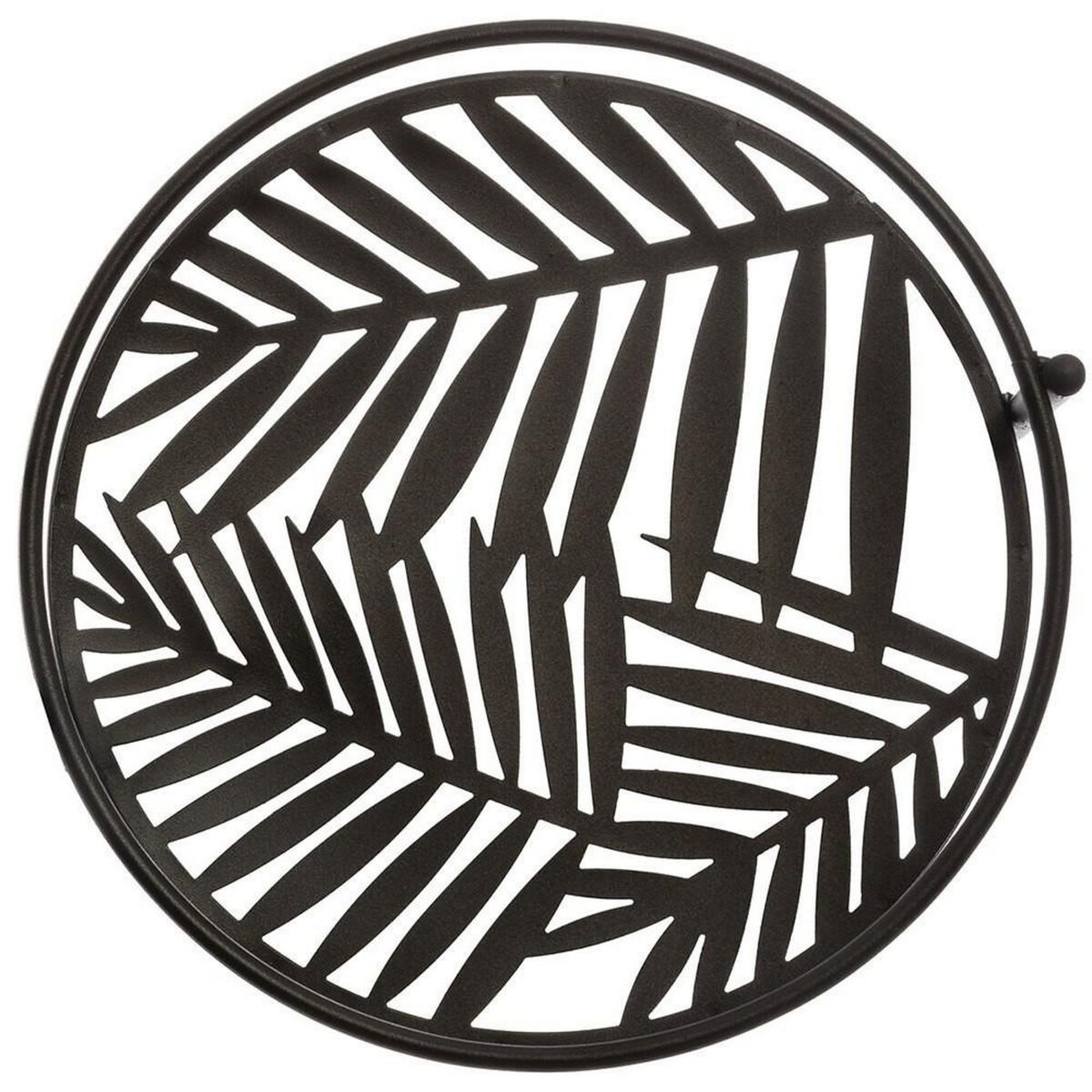 ATMOSPHERA Lot de 3 portes plante en métal Leaf noir