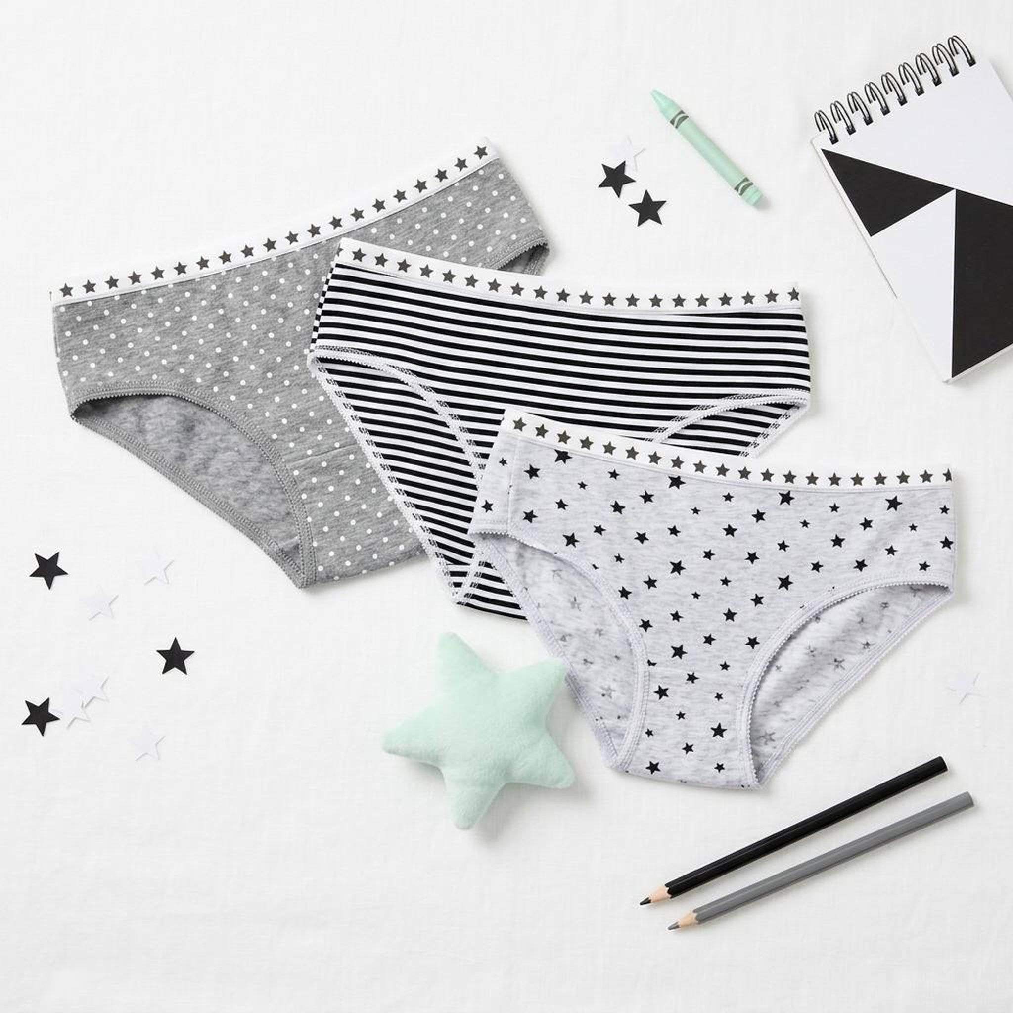 Voir la diapositive 2 : OZABI OZABI Pack Culottes Fille Coton - Lot de 6