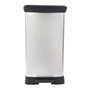 Voir la diapositive 4 : CURVER Curver Poubelle a pedale Deco Rectangulaire 50 L Argente