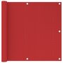 Voir la diapositive 1 : VIDAXL Ecran de balcon Rouge 90x500 cm PEHD