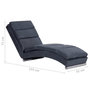 Voir la diapositive 6 : VIDAXL Chaise longue Gris Similicuir daim