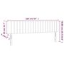 Voir la diapositive 6 : VIDAXL Tete de lit a LED Gris clair 160x5x78/88 cm Velours