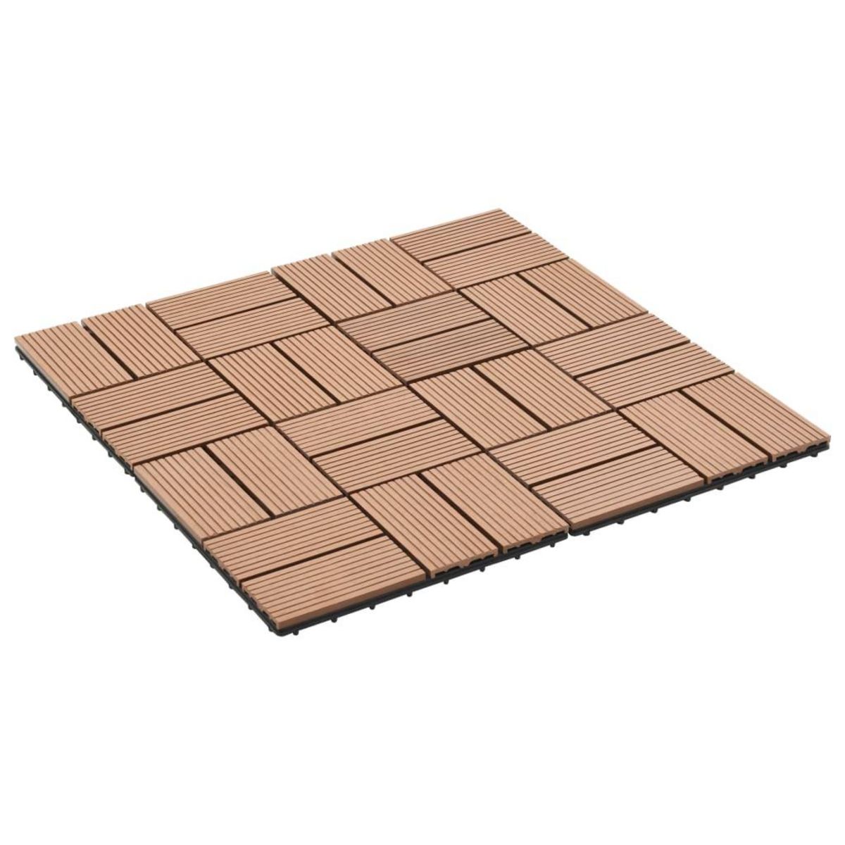 VIDAXL Carreau de terrasse 11 pcs WPC 30 x 30 cm 1 m^2 Marron