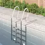 VIDAXL Echelle de piscine 54x38x184,5 cm acier inoxydable 304