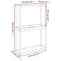 Voir la diapositive 6 : VIDAXL Porte-pneus 120x40x180 cm Bois de pin massif