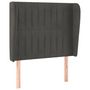 Voir la diapositive 2 : VIDAXL Tete de lit avec oreilles Gris fonce 103x23x118/128 cm Velours