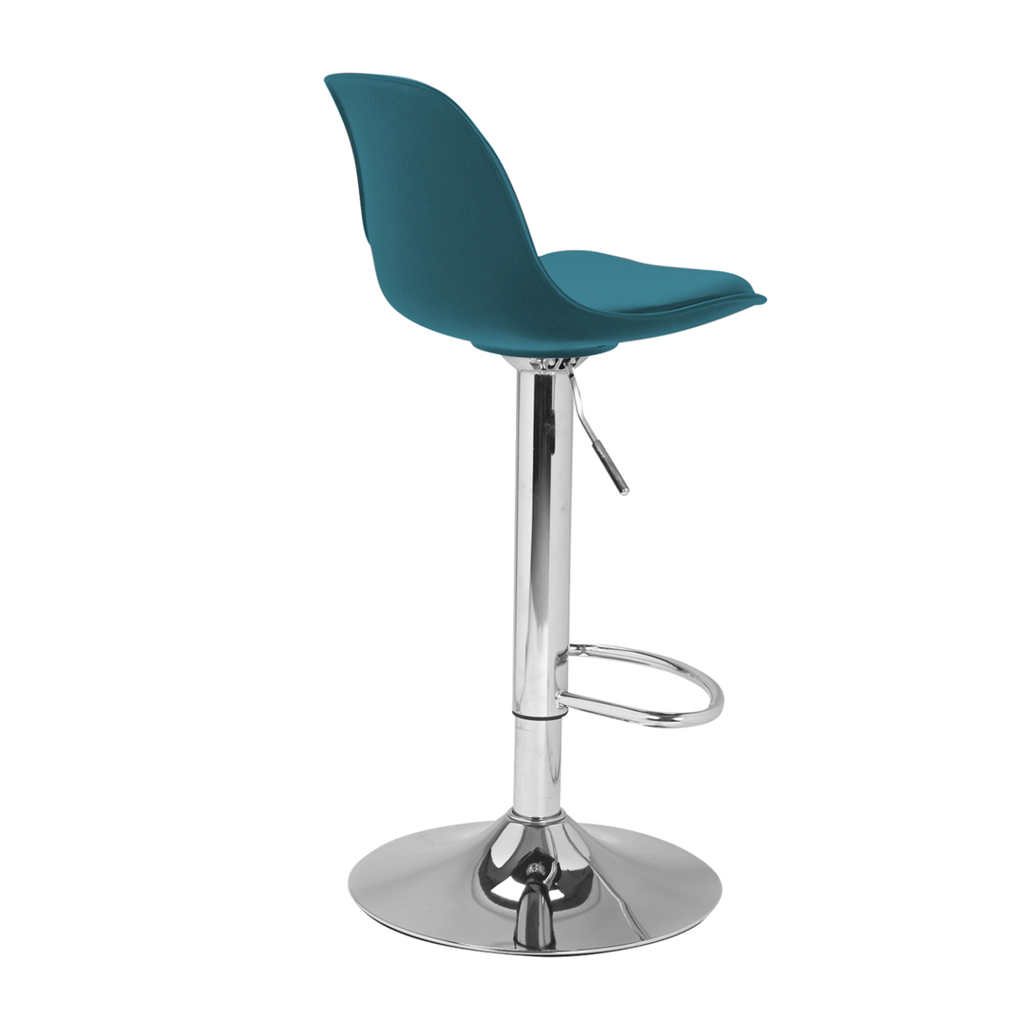 Voir la diapositive 5 : ID MARKET Lot de 2 tabourets de bar karl design bleu canard