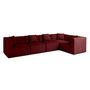 Voir la diapositive 4 : LISA DESIGN Nova - canapé modulable d'angle réversible - 6 places - avec pouf d'appoint - en velours