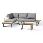 Paris Prix Salon de Jardin Modulable 4 Places  Tokyo  175cm Kaki