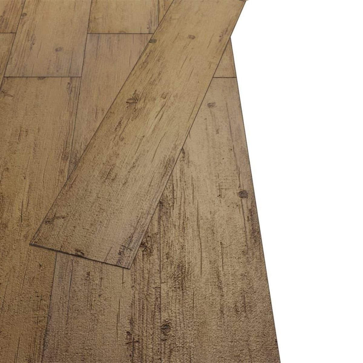 VIDAXL Planches de plancher PVC Non auto-adhesif 5,26 m^2 Marron noyer