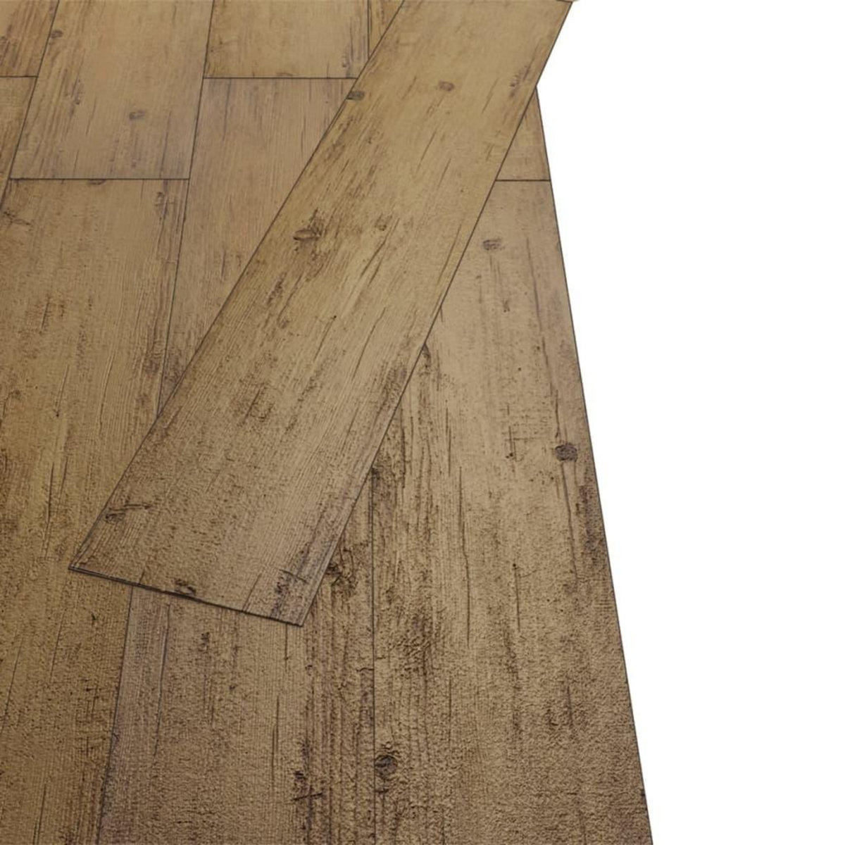 VIDAXL Planches de plancher PVC Non auto-adhesif 5,26 m^2 Marron noyer