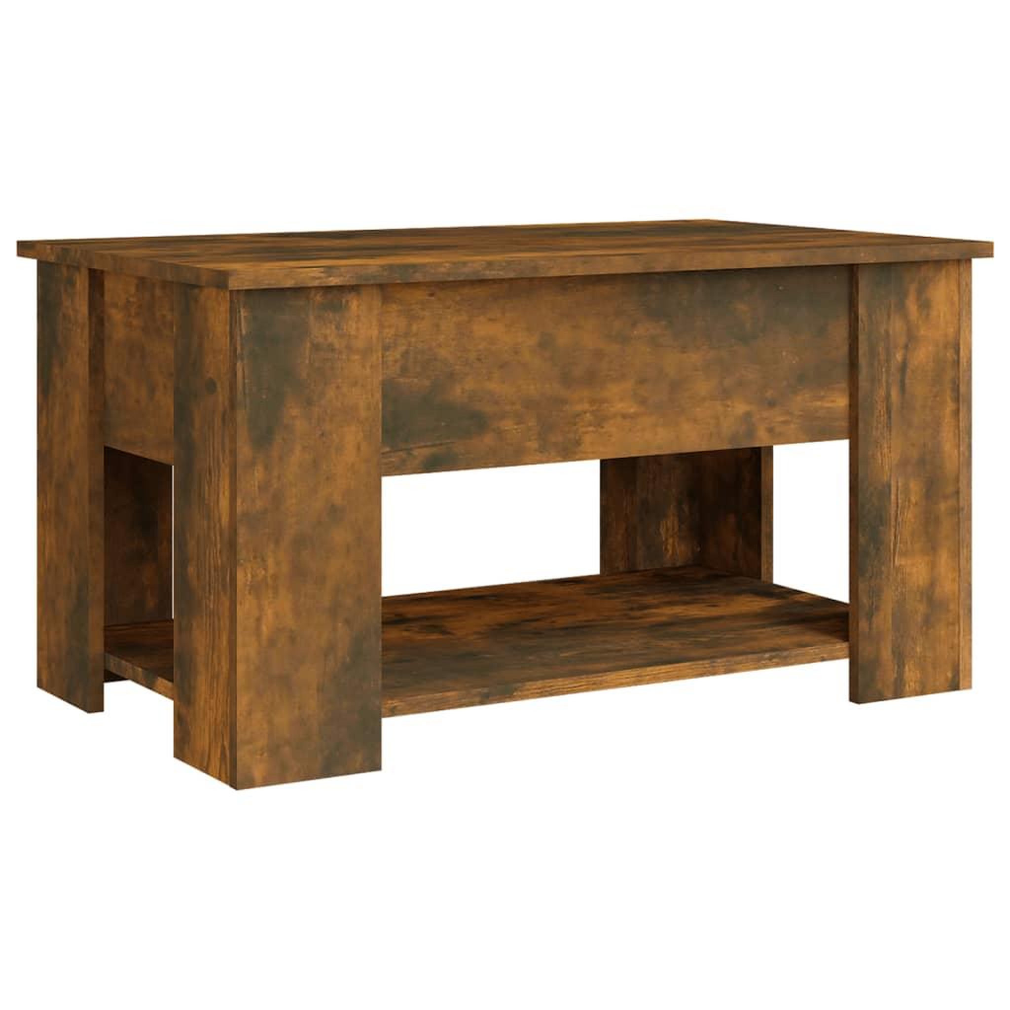 Voir la diapositive 5 : VIDAXL Table basse Chene fume 79x49x41 cm Bois d'ingenierie