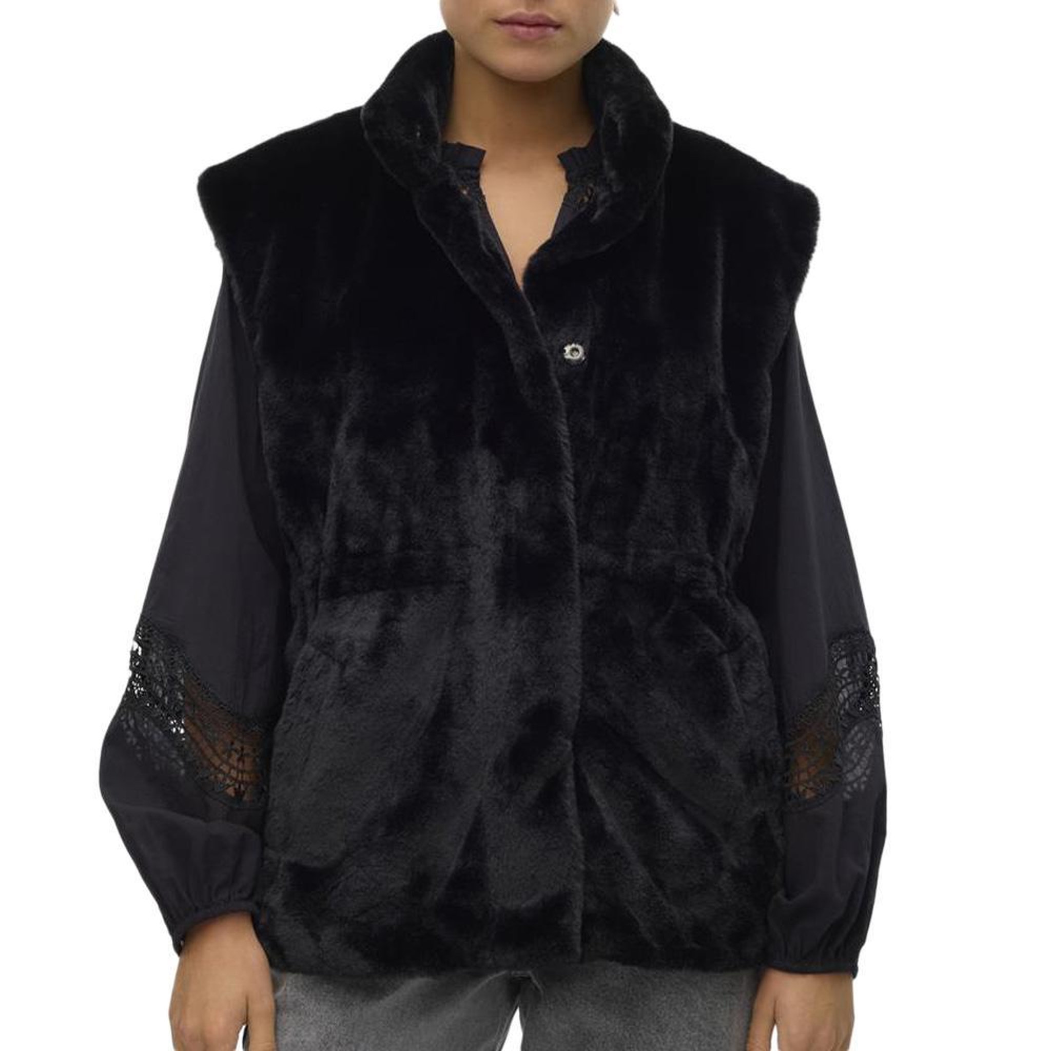 Voir la diapositive 2 : Vero Moda Gilet Fausse Fourrure  Femme Vero  oda Japoppy