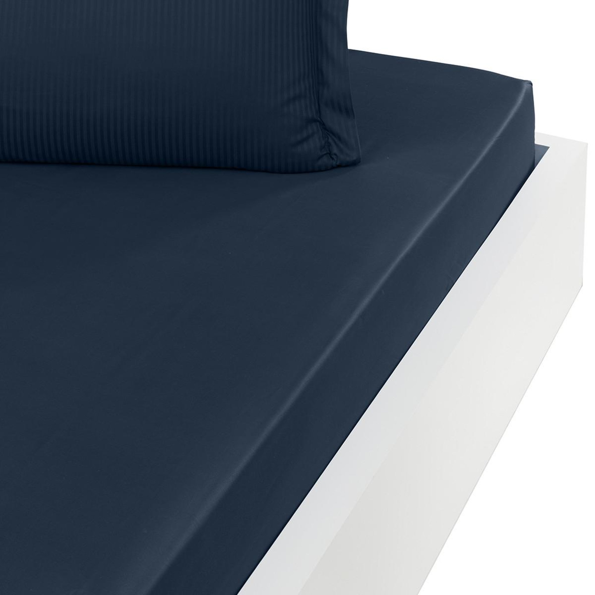 Voir la diapositive 1 : Sensei Maison Drap housse uni satin de coton bonnet 30 cm VERSALUXE