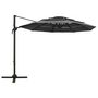 Voir la diapositive 2 : VIDAXL Parasol de jardin a 4 niveaux avec mat en aluminium anthracite