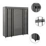 Voir la diapositive 3 : VIDAXL Armoire avec compartiments et tiges Gris 150x45x176 cm Tissu