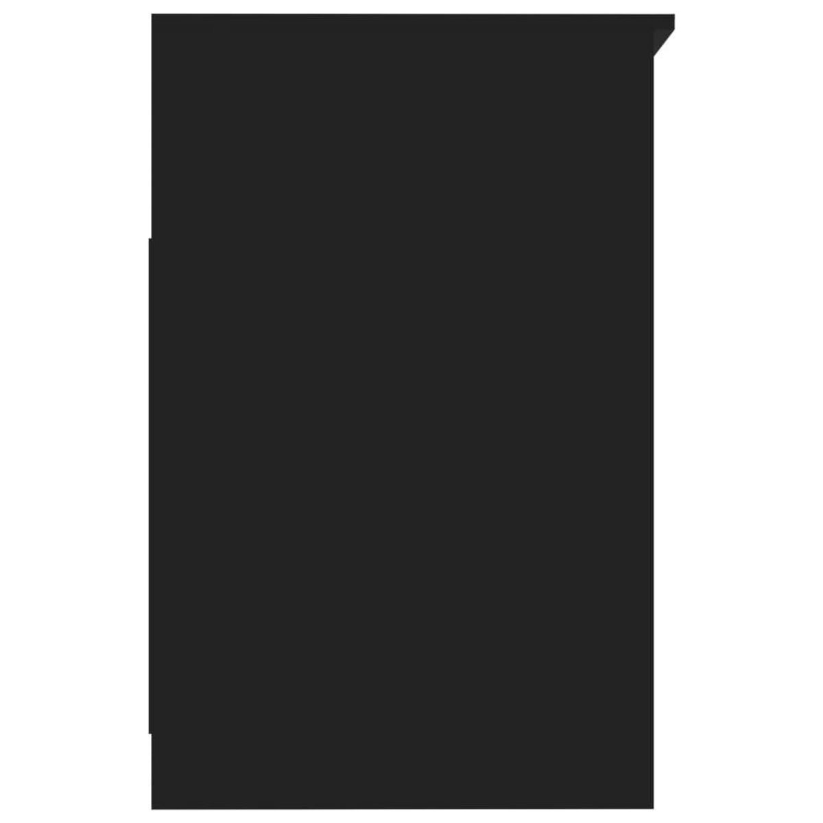 VIDAXL Armoire a tiroirs Noir 40x50x76 cm Bois d'ingenierie