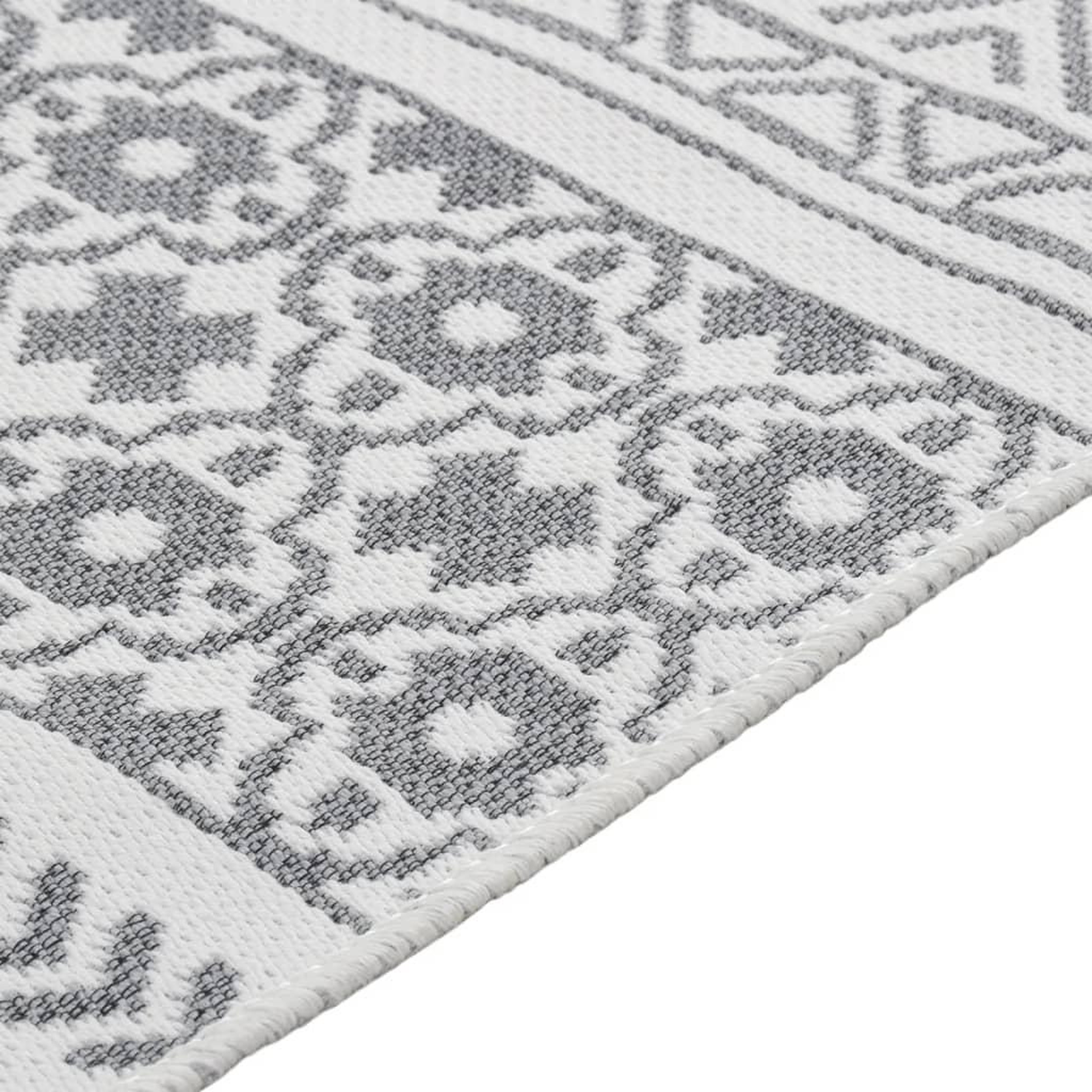 Voir la diapositive 3 : VIDAXL Tapis Gris et blanc 160x230 cm Coton