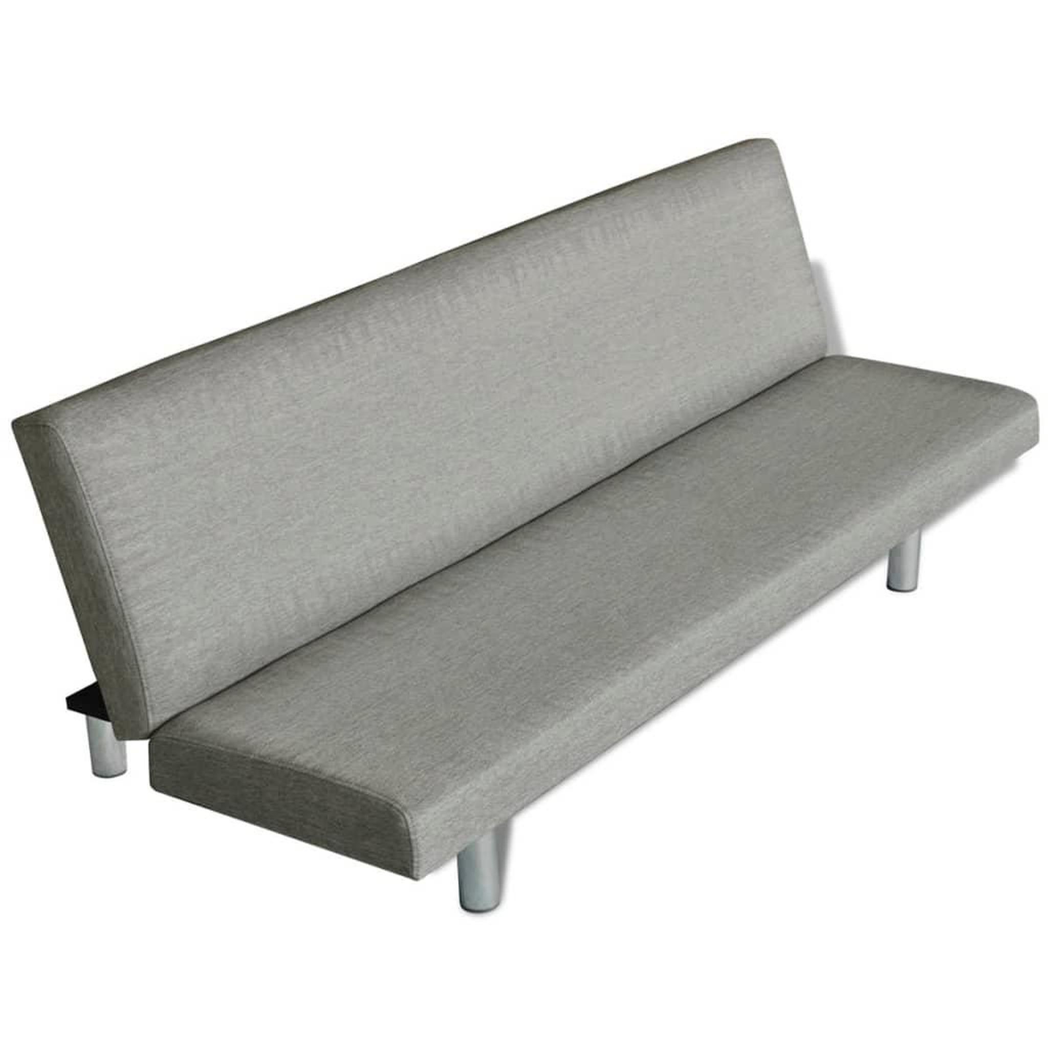 Voir la diapositive 5 : VIDAXL Canape-lit Gris Polyester
