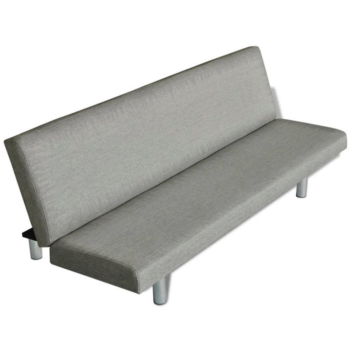 VIDAXL Canape-lit Gris Polyester